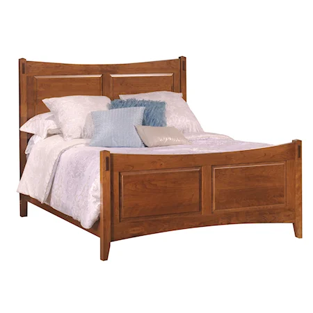 California King Raised Panel Headboard and Footboard with Beveled Paneling